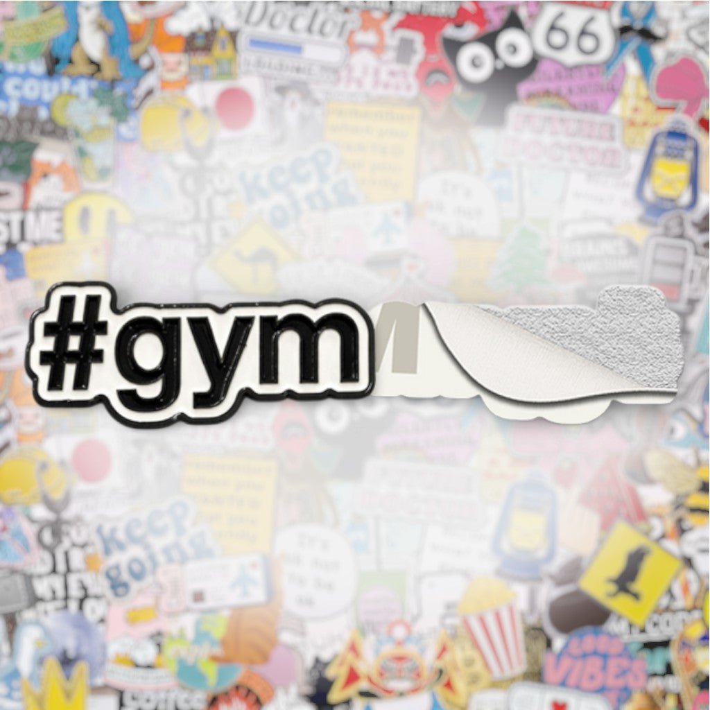 gym Metal Phone Sticker with 3M Sticky Backing - StickyPins