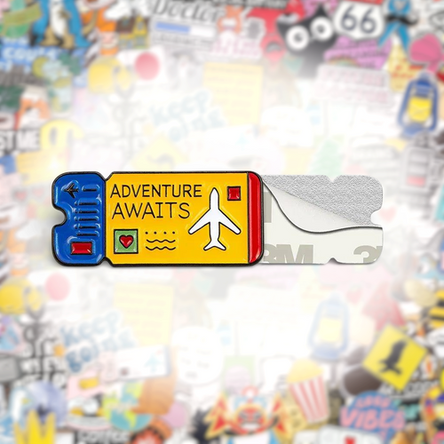 Adventure Awaits Metal Phone Sticker With 3M Sticky Backing - StickyPins