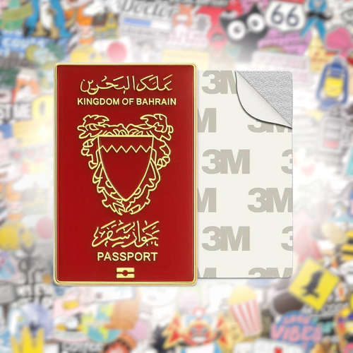 Bahrain Passport Metal Phone Sticker With 3M Sticky Backing - StickyPins
