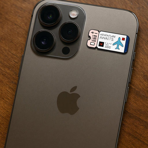 Adventure Awaits Boarding Pass Metal Sticker With 3M Sticky Backing - StickyPins