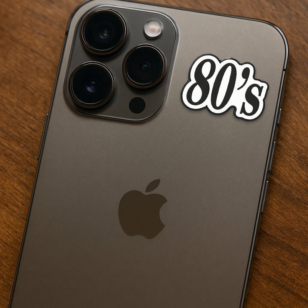 80's Metal Phone Sticker with 3M Sticky Backing - StickyPins