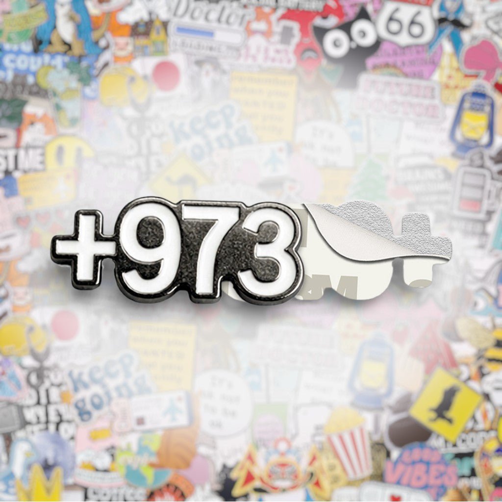 +973 Metal Phone Sticker with 3M Sticky Backing - StickyPins