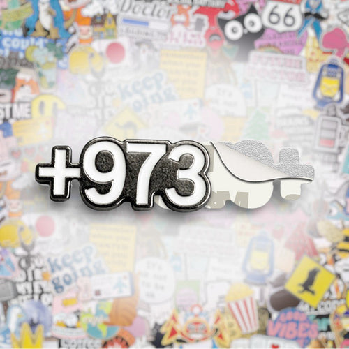 +973 Metal Phone Sticker with 3M Sticky Backing - StickyPins