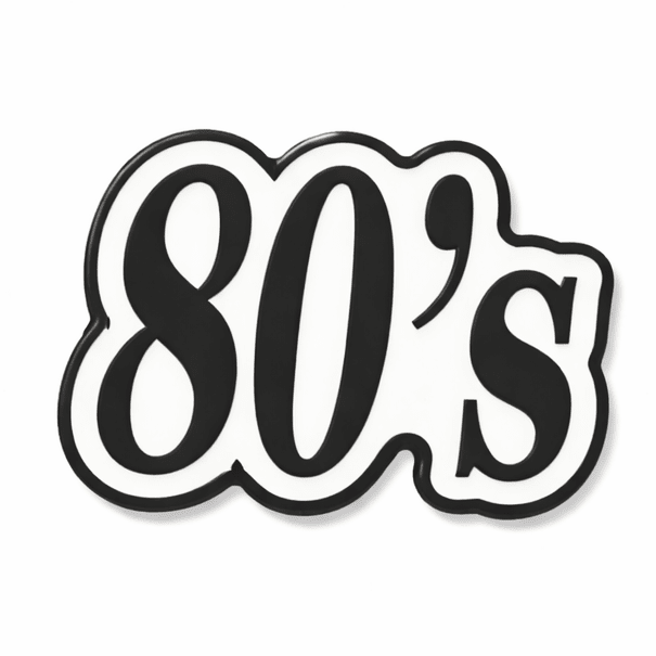 80's Metal Phone Sticker with 3M Sticky Backing - StickyPins